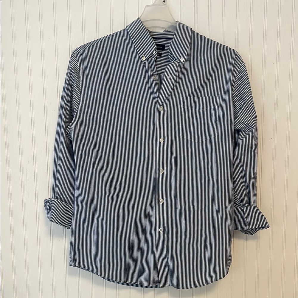 Croft & Barrow Blue Casual Button Down Shirt Traditional Collar